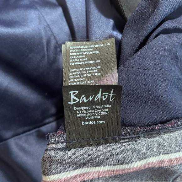 BARDOT Sz 8 Medium Jumpsuit Wide Leg Front Bow Spaghetti Straps Zipper Closure - Picture 11 of 14